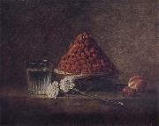 Still Life wtih Basket of Strawberries Jean Baptiste Simeon Chardin